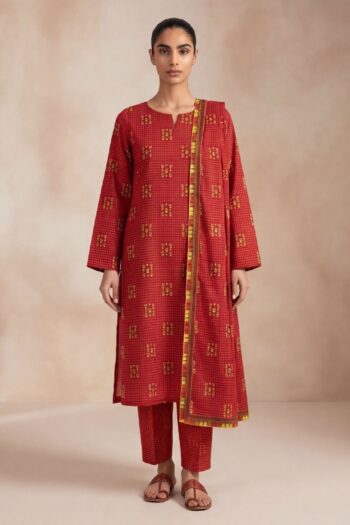 Vasl D-38 : Printed Lawn 3PC