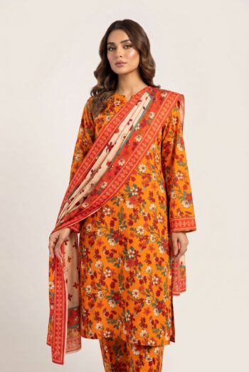 Vasl D-47 : Printed Lawn 3PC