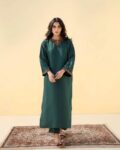 Bottle Green Embroidered Co-ord Set