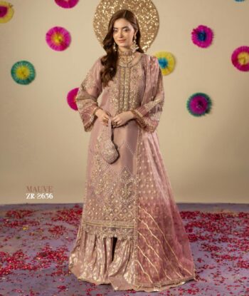 MAUVE THREE PIECE STITCHED