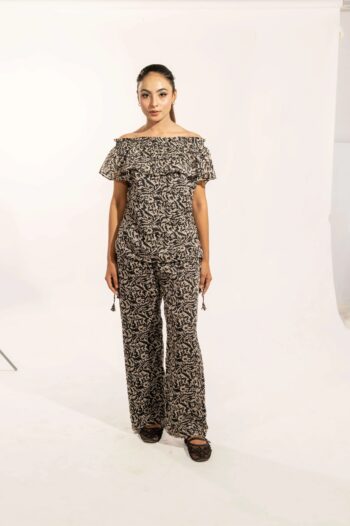 Black Printed Co-Ord Set