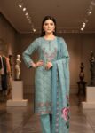 PASTEL Green Breeze ? 3PC Embroidered Winter Cotton Set with Marina Shawl