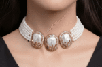 Turkish-Inspired Pearl Choker Set by Hasham Jewellery